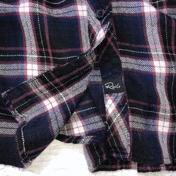 Rails Plaid Button Down Long Sleeve Shirt … - Picture 4 of 8